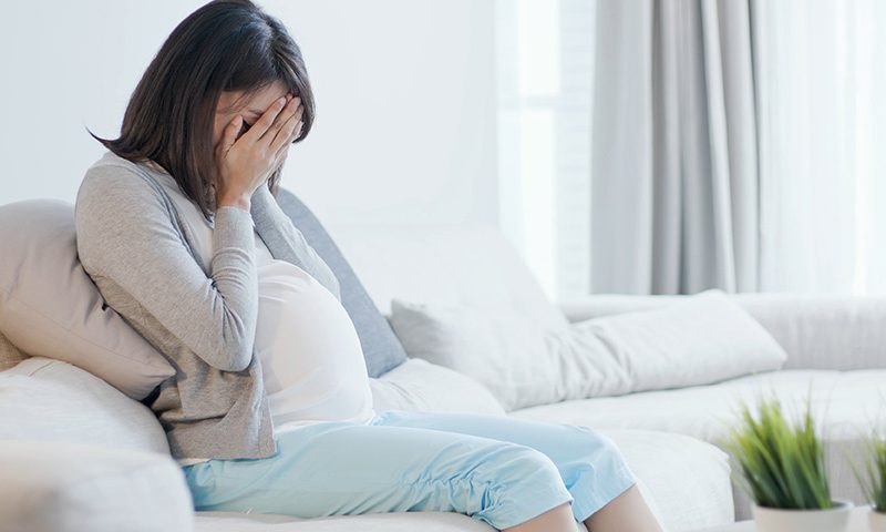 Sad Pregnant Woman